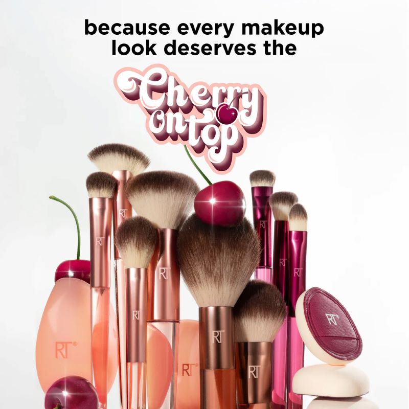 Real Techniques Cherry On Top A Brighter Hue Base Set 6pcs , Limited Edition Cherry On Top A Brighter Hue Base Set, Real Techniques Cherry On Top A Brighter Hue Base Kit ,Real Techniques ราคา ,Real Techniques รีวิว , Real Techniques แปรง 